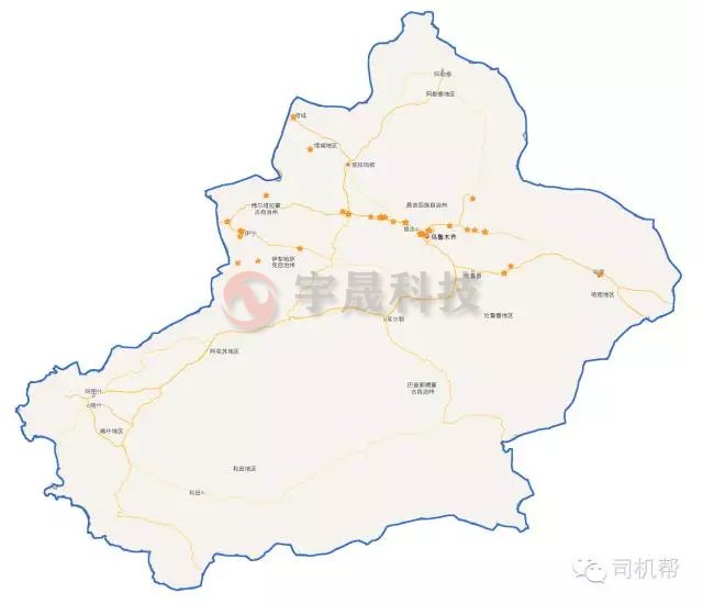 新疆维吾尔族自治区合作加盟店分布